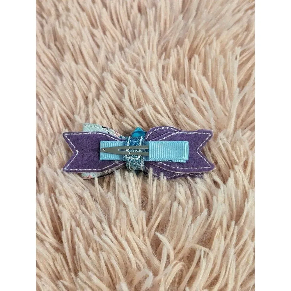 Adorable! Narwhal shimmery glittery mermaid hair bow